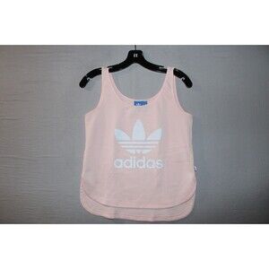 Adidas Women’s Pink Sleeveless Sports Tank Top Mesh Trefoil Size Small S